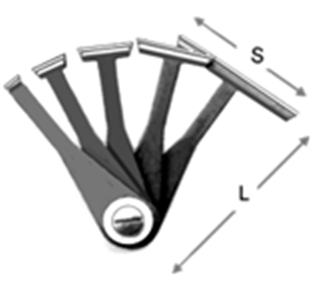 FAN KNIFE STRAIGHT EDGES SET