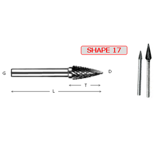 ROTARY CARBIDE BURR SHAPE 17