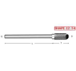 ROTARY CARBIDE BURR SHAPE 12