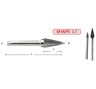 ROTARY CARBIDE BURR SHAPE 17