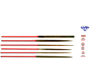 НАБОР КРАСНЫХ АЛМАЗНЫХ НАДФИЛЕЙ 160 
