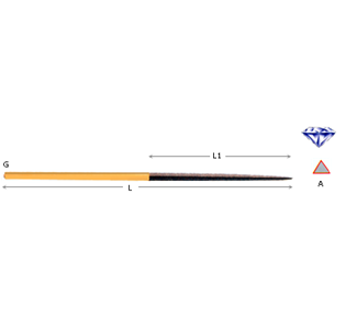 LIMA DIAMANTATA AGO TRIANGOLARE GIALLA