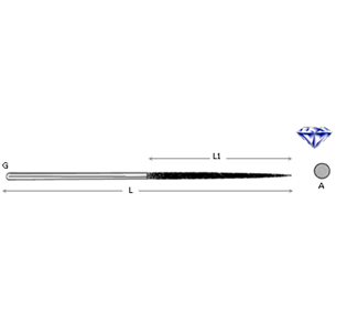 DIAMOND NEEDLE FILE ROUND CHRO