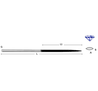 DIAMOND NEEDLE FILE CROSS CHRO