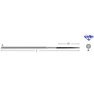 LIMA DIAMANTATA MINI MEZZATONDA CROMO