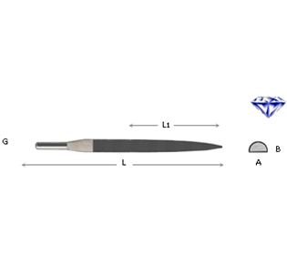 DIAMOND HALF ROUND LONG FILE F