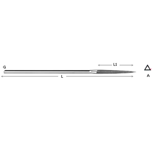 ESCAPEMENT FILE THREE SQUARE