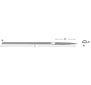 ESCAPEMENT FILE HALF ROUND