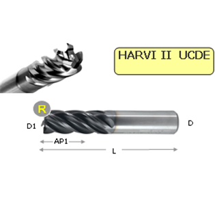 ФРЕЗА НМ ПЛОСКАЯ ПЯТИГРАННАЯ HARVY II UCDE