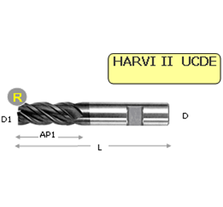 ФРЕЗА НМ ТОРОВАЯ ПЯТИГРАННАЯ WELDON HARVY II UCDE