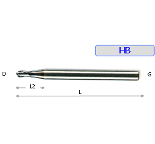 CARBIDE 2FLUTE ROUND LONG BALL