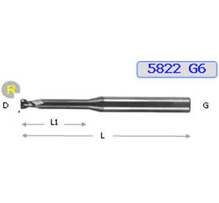 CARBIDE 2FLUTE LONG NECK CORNE