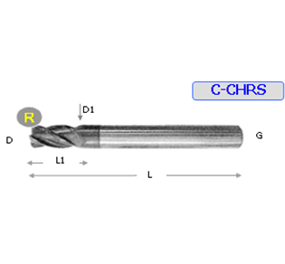 CARBIDE 4/6FLUTE CORNER RADIUS