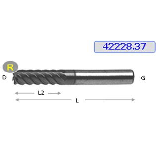 CARBIDE MULTIFLUTE CORNER RADI