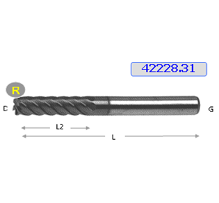 CARBIDE MULTIFLUTE CORNER RADI