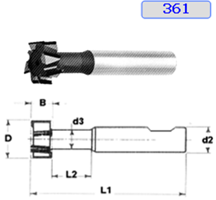 CARBIDE TIPED T-SLOT END MILL