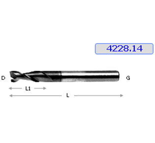 CARBIDE 2FLUTE END MILL FOR AL