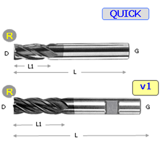 CARBIDE 4FLUTE CORNER RADIUS